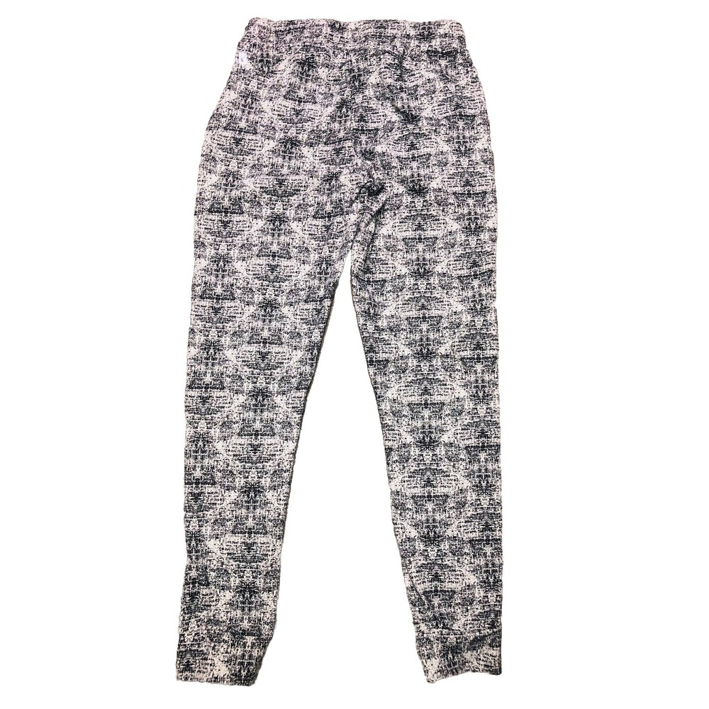 Buff Bunny Joggers Women's L White Black Print Tapered Stretch Lightweight - Picture 2 of 9